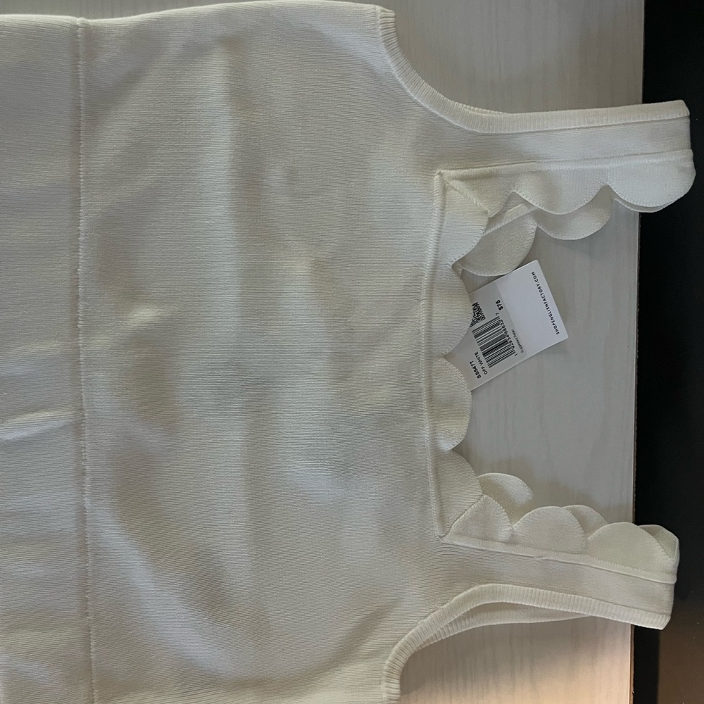 English Factory Cream Scalloped Skirt Set